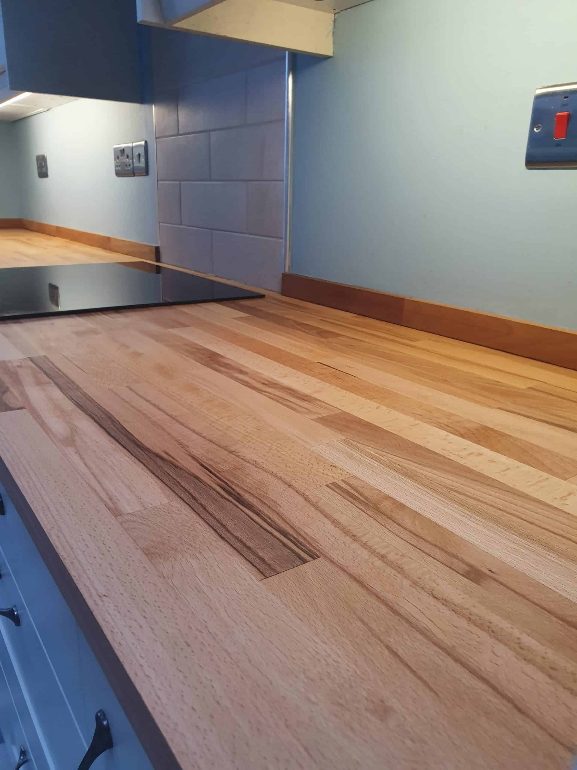 Wooden Worktop Sanded and Finished with Magic Oil 2K