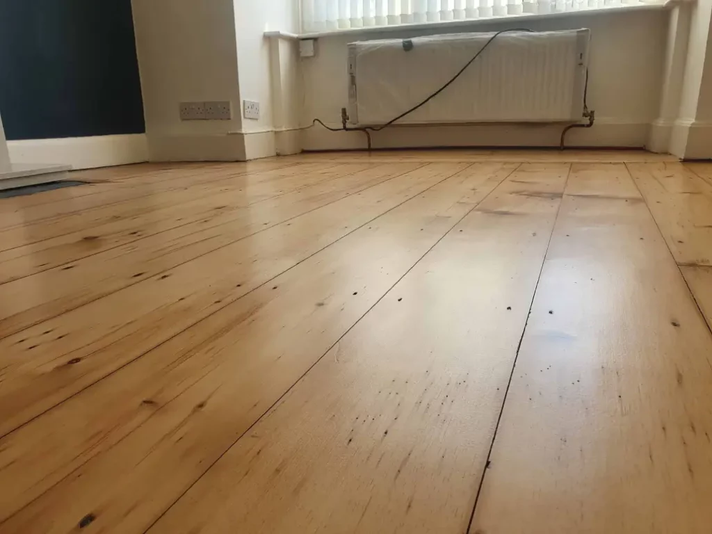 Pine floorboard sanding in Ulverston, Cumbria