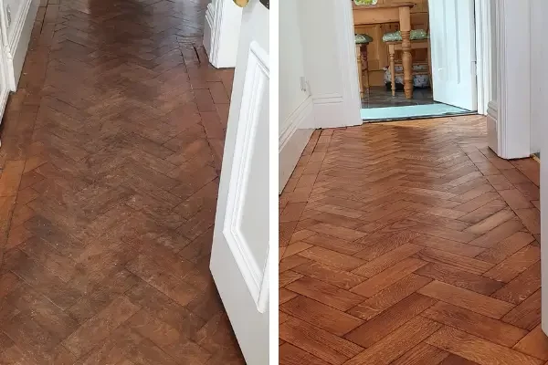 Oak Parquet Floor Refinished in Barrow In Furness