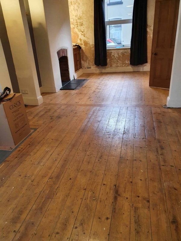 Floorboard restoration about to be carried out in Ulverston