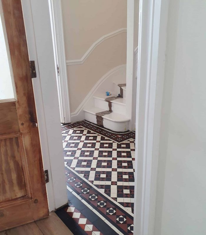 Victorian tile floor restoration in Barrow In Furness